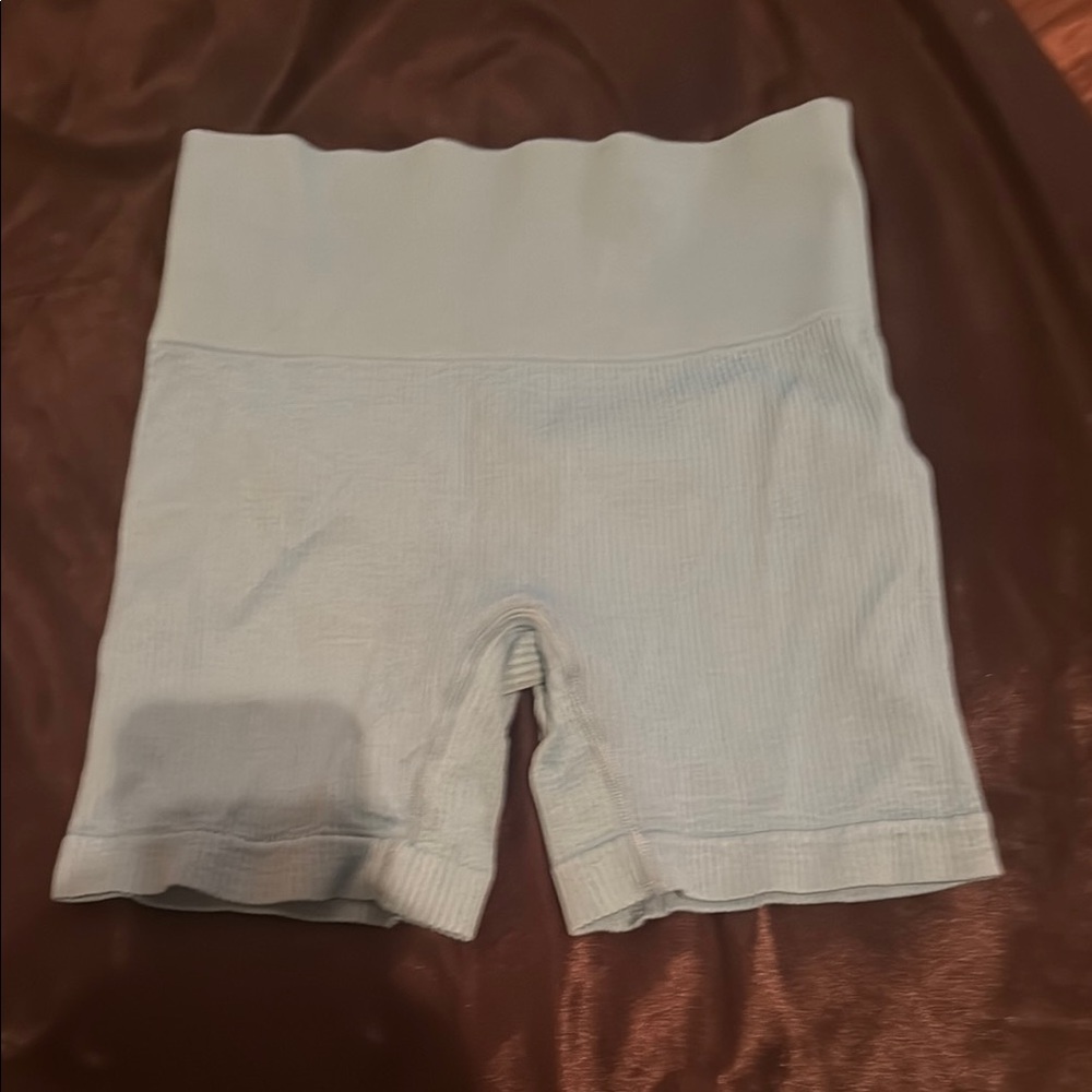 Colsie Blue Bike Shorts with High-Rise Waistband